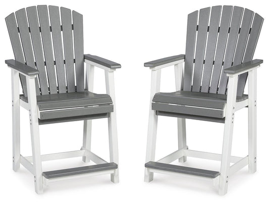 Transville - Barstool (Set of 2) - Gray / White