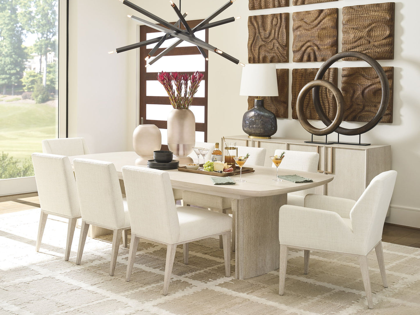 Copacabana - Amador Double Pedistal Dining Table - White