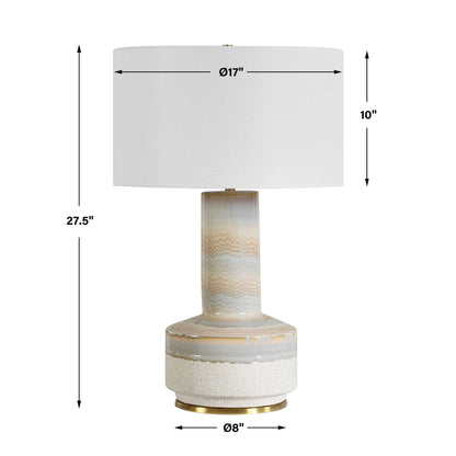 Armitage - Textured Table Lamp - Blue / Brown / Gray / White