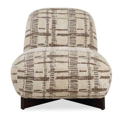 Evans - Modern Armless Accent Chair - Beige / Brown
