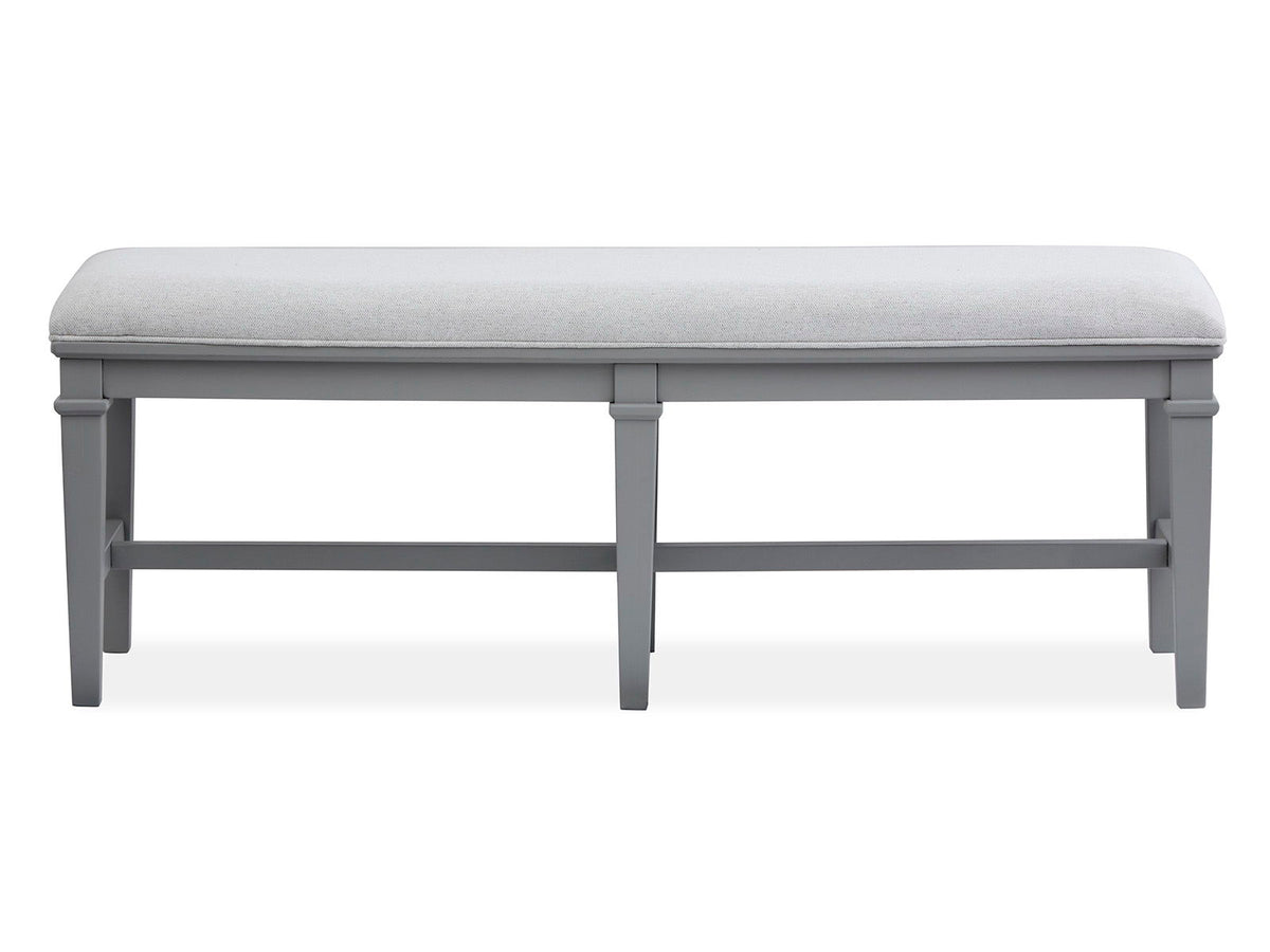 Charleston - Bench With Upholstered Seat - Harbor Gray