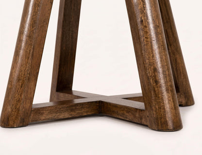 Silver - Round Table Base - Brown