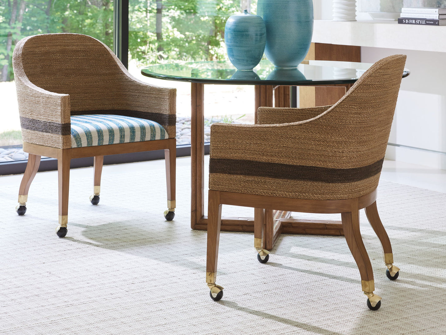 Palm Desert - Dorian Woven Arm Chair - Dark Brown