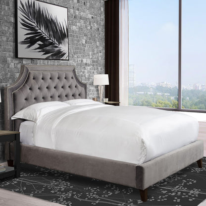 Jasmine - Queen Footboard And Rails - Flannel Gray