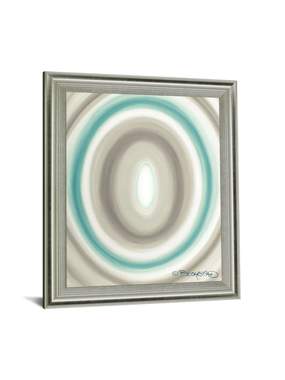Aqua Ripple - 28" x 34" Framed Wall Art - Light Blue