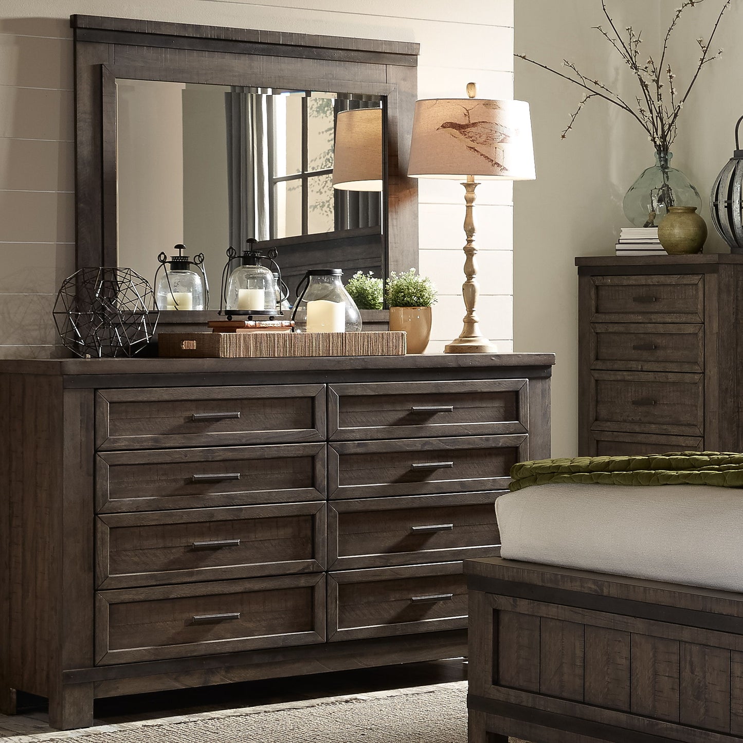 Thornwood Hills - 8 Drawer Dresser - Rock Beaten Brown