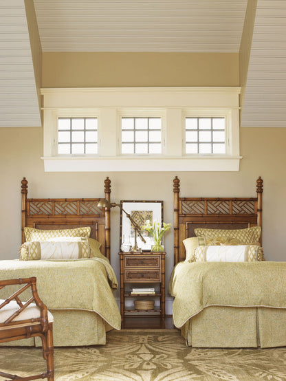 Island Estate - West Indies Headboard 3/3 Twin - Dark Brown