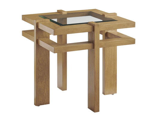 Los Altos Valley View - Square End Table - Light Brown