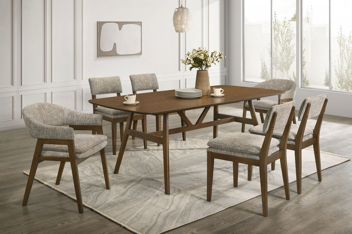Miller - 78" Dining Table Base - Walnut