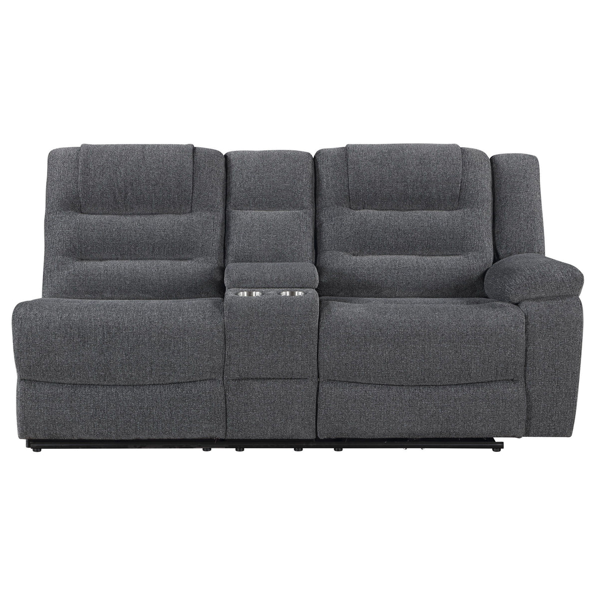 Redondo - RAF Console Loveseat With 1 Recliner Power - Dark Gray