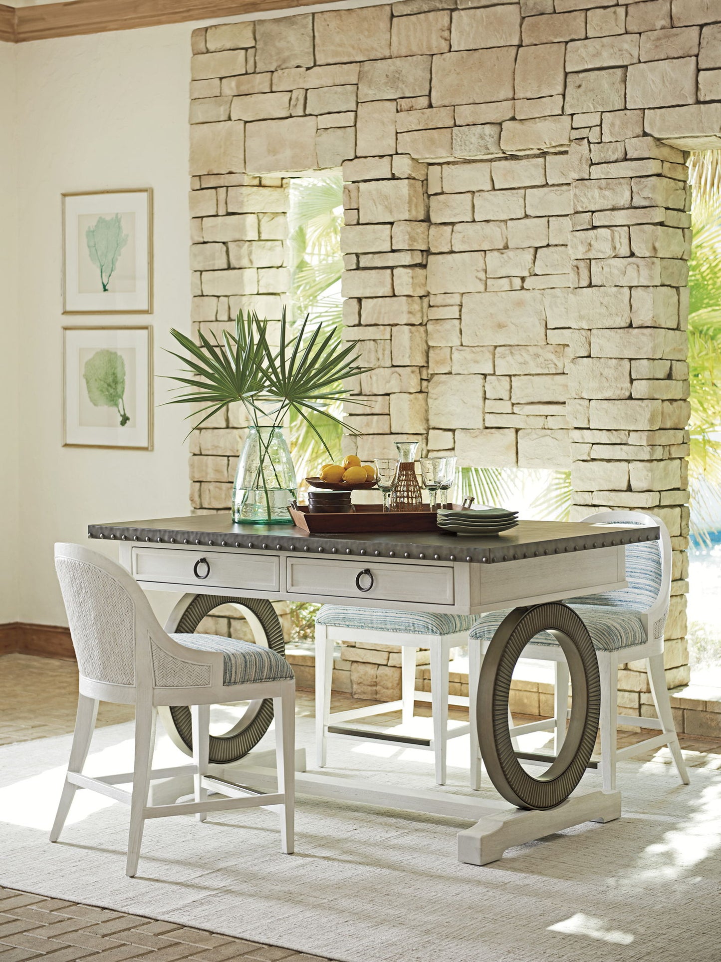 Ocean Breeze - Lantana Stool