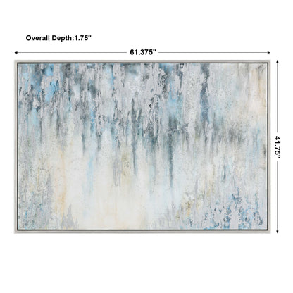 Overcast - Abstract Art - Blue