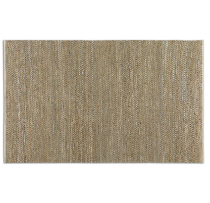 Tobais - Rescued Leather & Fabric Rug