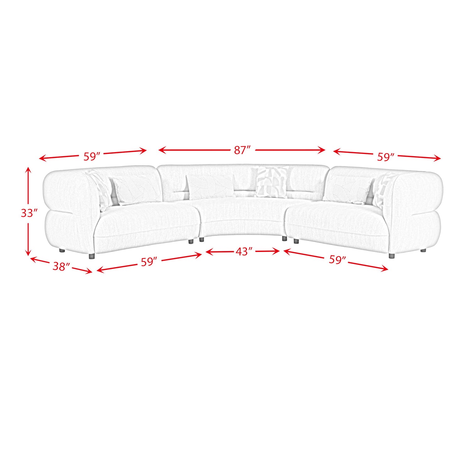 Four Seasons - LHF Loveseat With 2 Pillows - Camel