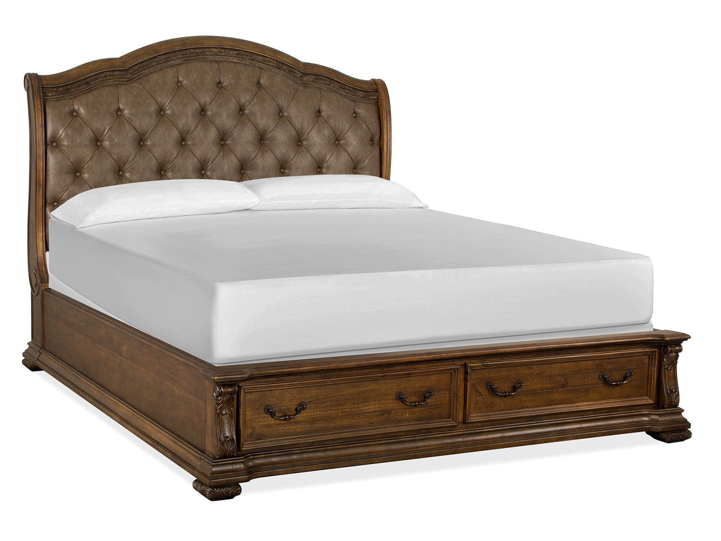 Durango - King Sleigh Upholstered Headboard - Willadeene Brown