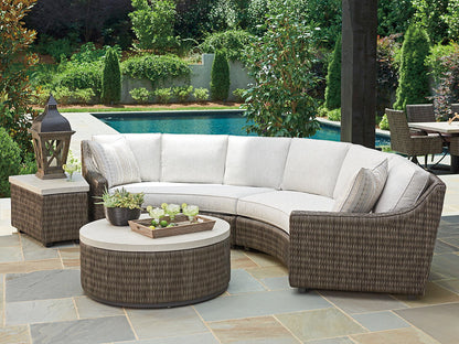 Cypress Point Ocean Terrace - Curved Sectional LAF Sofa - Dark Gray / Gray