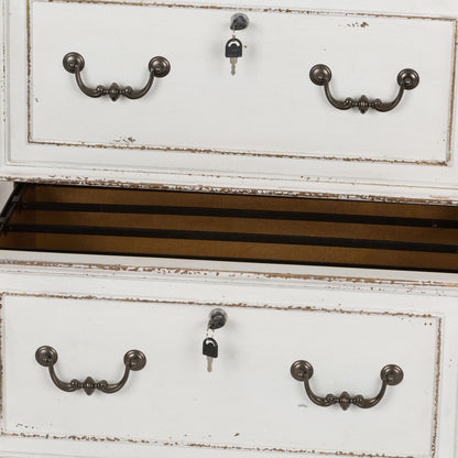 Magnolia Manor - Jr Executive Media Lateral File - Antique White
