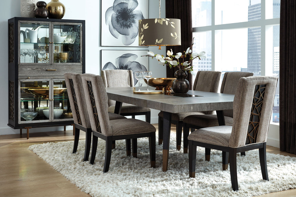 Ryker - Rectangular Dining Table - Nocturn Black And Coventry Gray