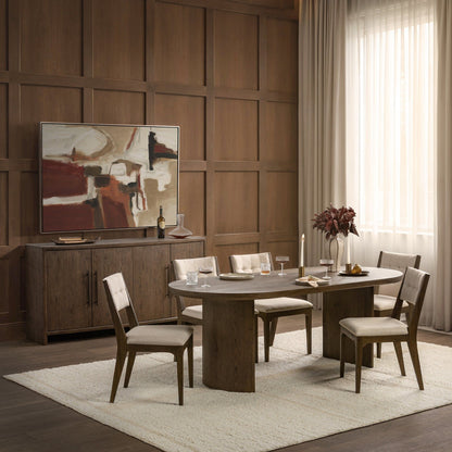 Estelle - Oval Dining Table - Soft Cocoa