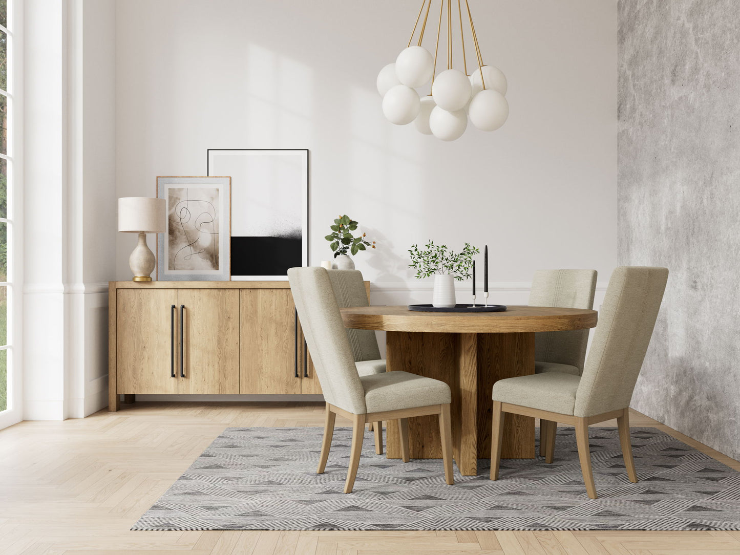 Davie - Round Dining Table - Brown