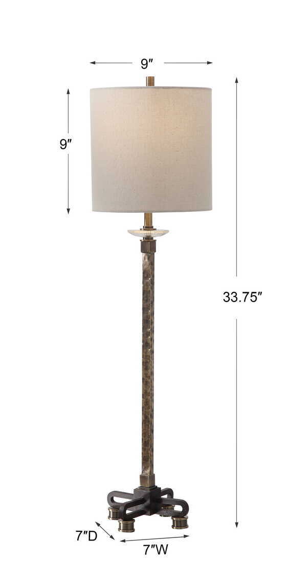 Parnell - Industrial Buffet Lamp - Dark Brown