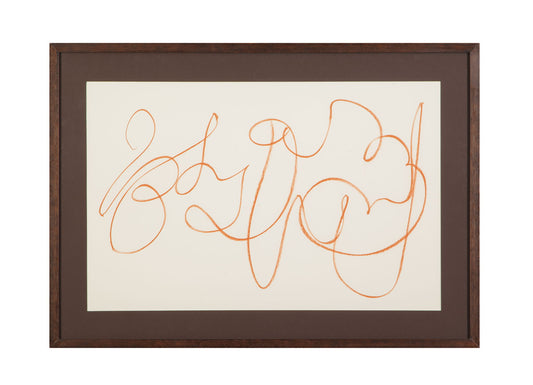 Meandering Lines VI Framed Print - Cream