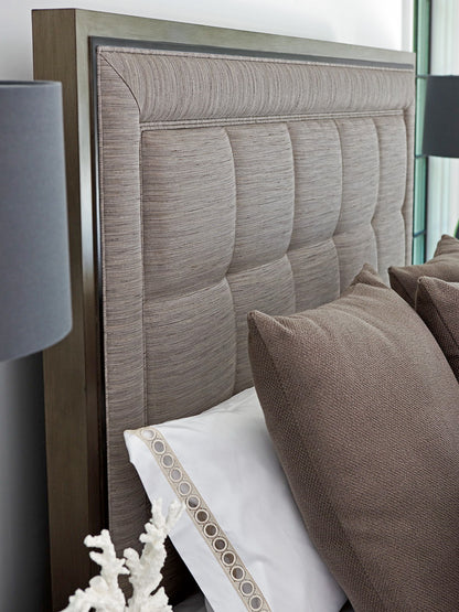 Ariana - St. Tropez Upholstered Panel Headboard 6/6 King - Dark Brown