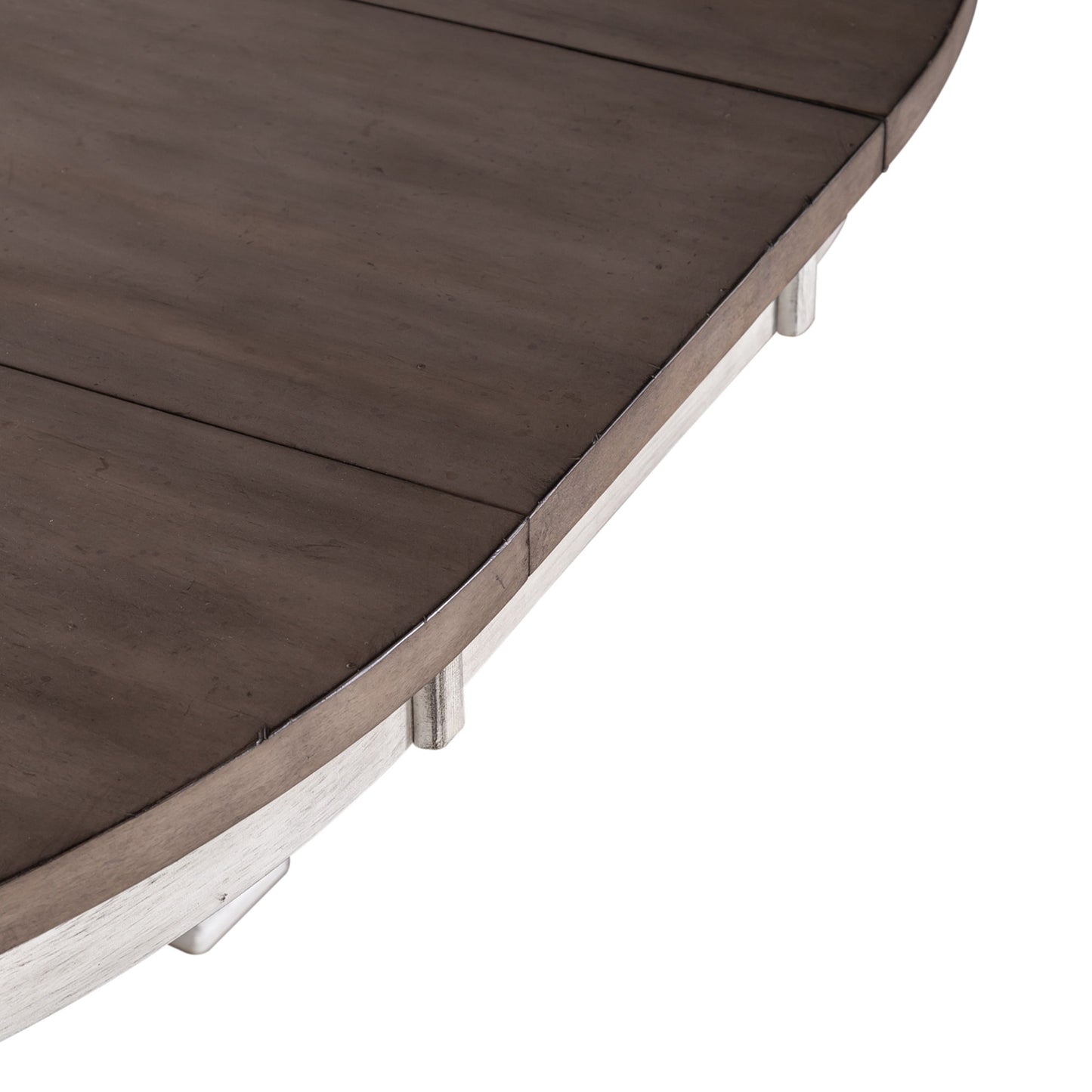 Ocean Isle - Single Pedestal Table Top - Antique White / Dark Brown