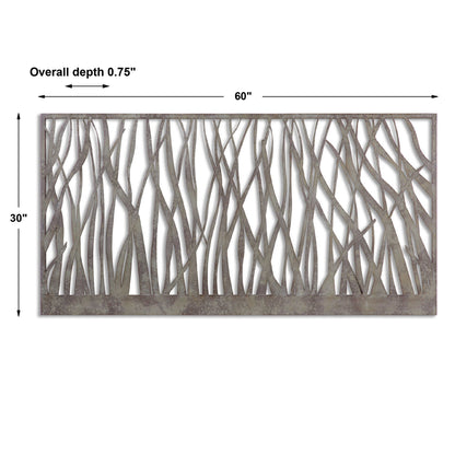 Amadahy - Metal Wall Art - Pearl Silver