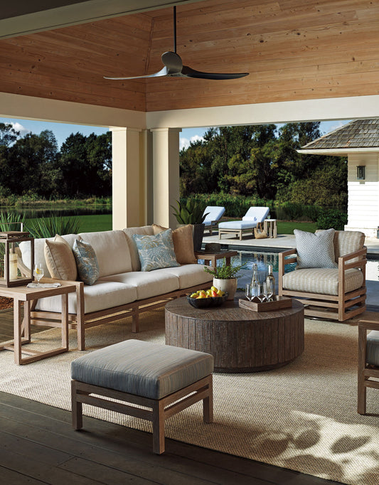 Stillwater Cove - Ottoman - Light Brown / Beige