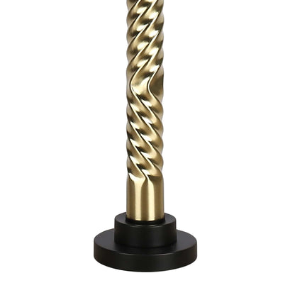 "Twist Elegance" Metal Table Lamp (Set of 2) - Matte Black / Soft Gold