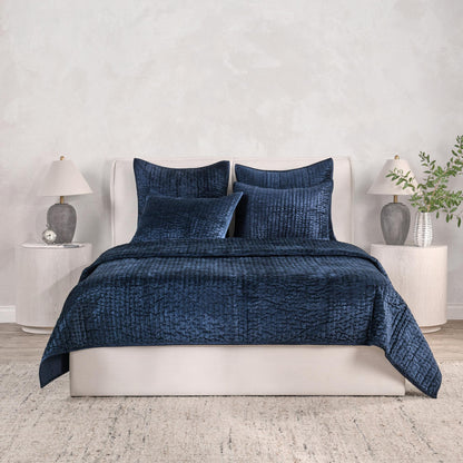Bari - Velvet Sham - Ocean Blue