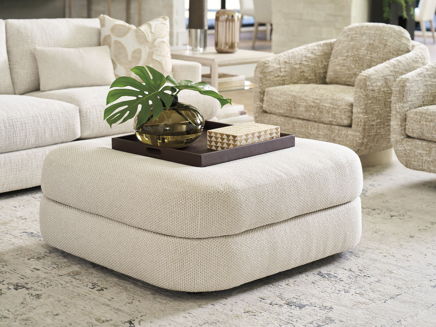 Copacabana - Carmela Bumper Ottoman - White