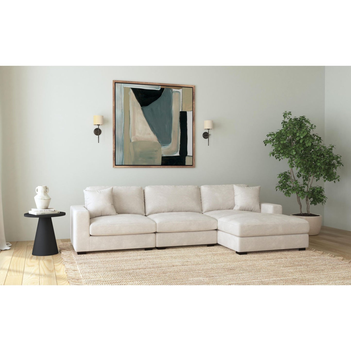 Arizona - Modular Armless Chair - Steno Beige