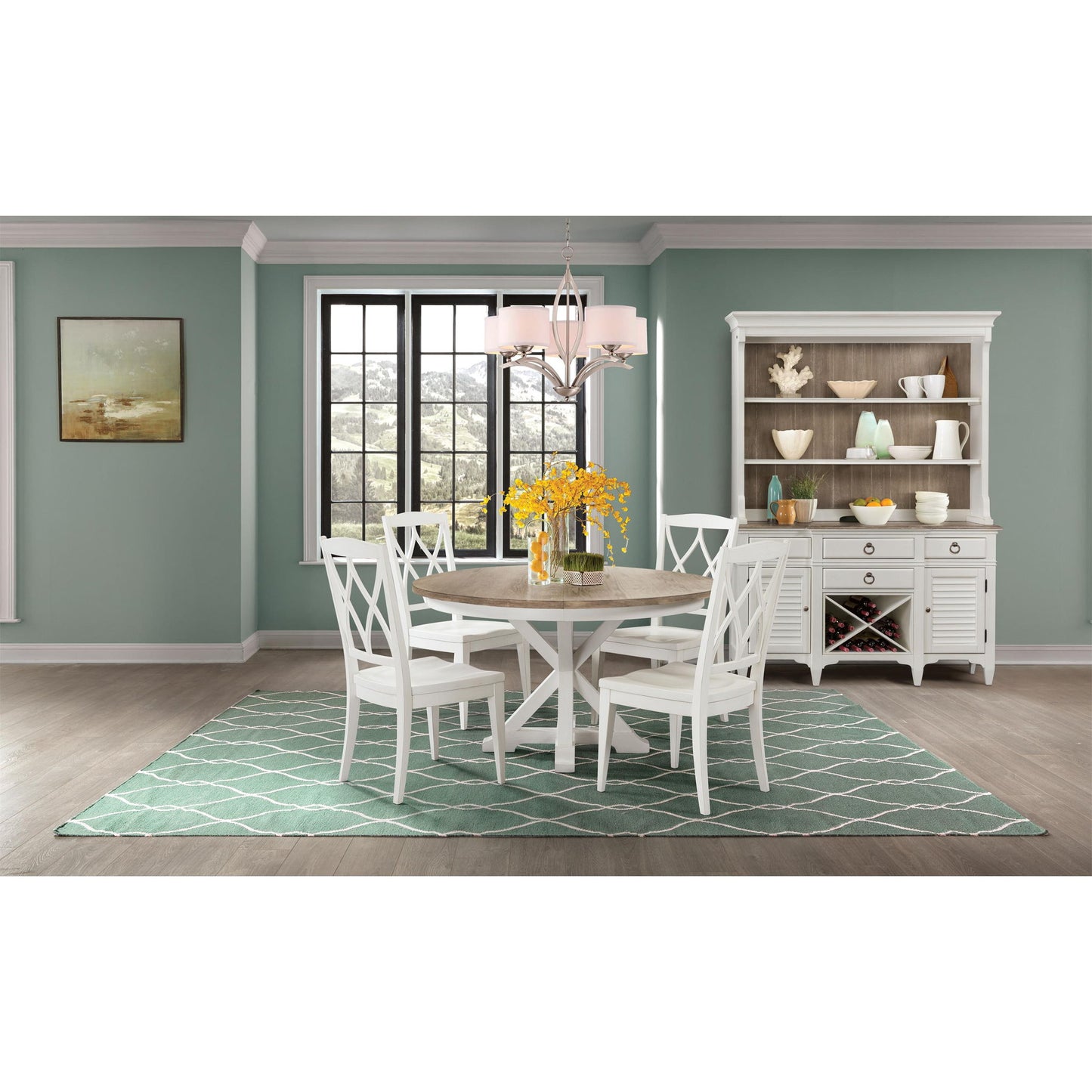 Myra - Round Dining Table Top - Natural / Paperwhite