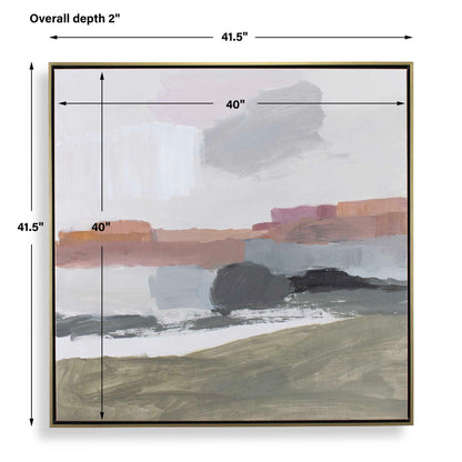 Westward - Framed Landscape Art - Black / Gold / Gray / Green / Orange / Purple / Red / White