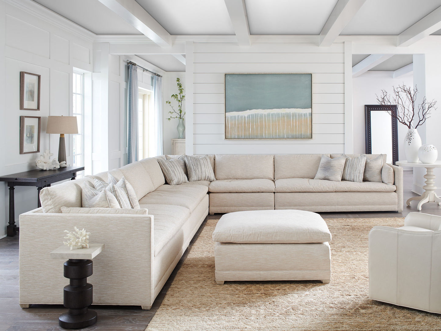 Barclay Butera Upholstery - Fabric Colony Ottoman - Beige