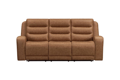 Napa - Manual Triple Recline Sofa - Wrangler Clay