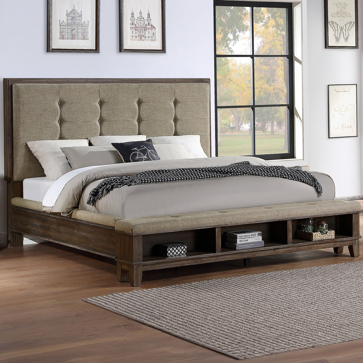Cagney - 6/6-6/0 King/California King Footboard & Slats - Gray