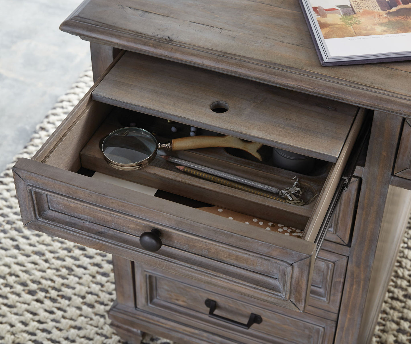Lancaster - Executive Desk - Dove Tail Gray