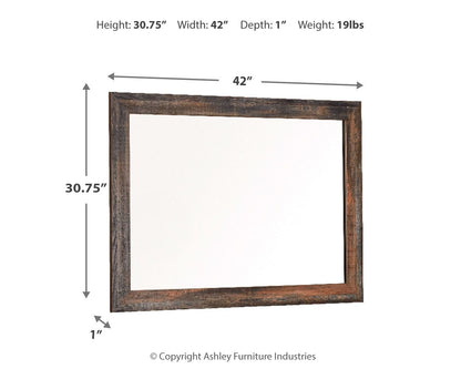Drystan - Bedroom Mirror - Brown / Beige