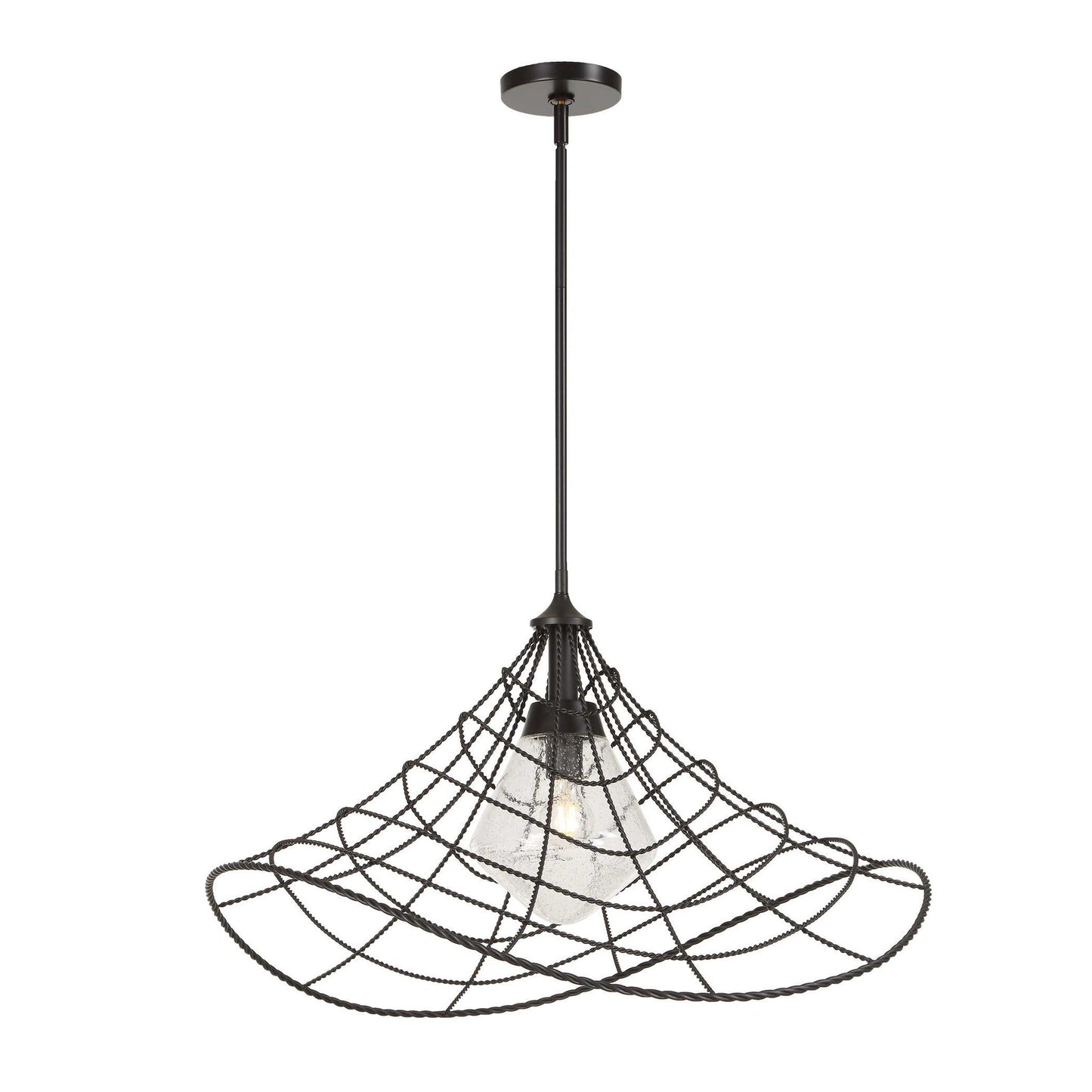 Whirlwind - 1 Light Indoor-Outdoor Pendant - Dark Bronze