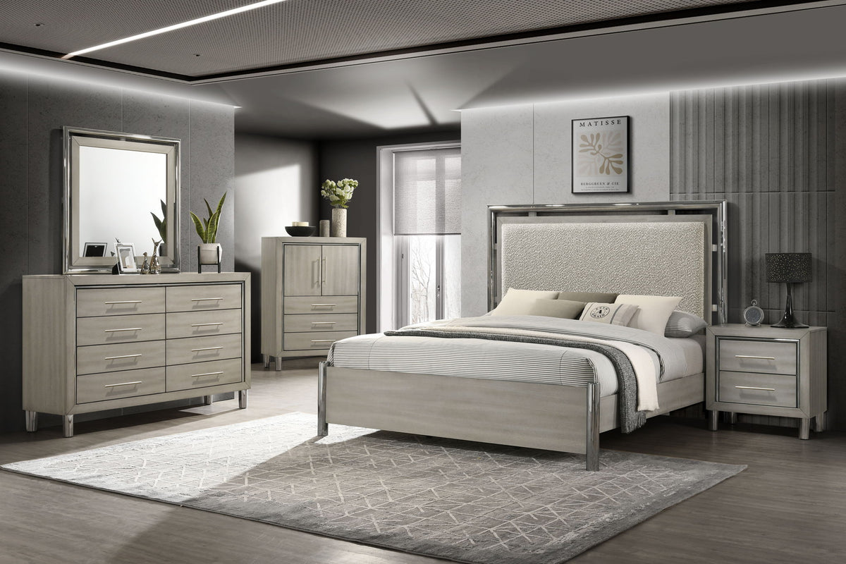 Lennox - Eastern King / Western King Headboard, Footboard & Slat Kit - Gray