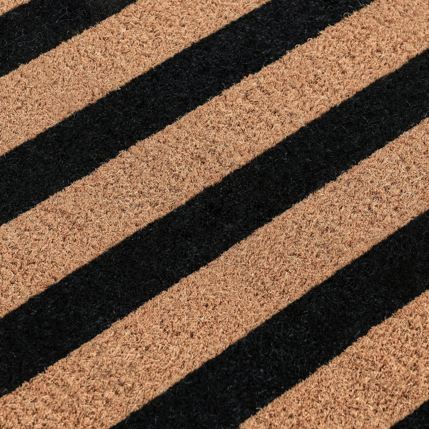 Doormats - Striped Doormat - Black / Natural