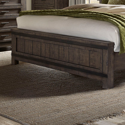 Thornwood Hills - King Panel Footboard - Rock Beaten Brown
