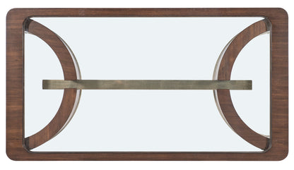 Melange - Contours Cocktail Table - Dark Brown