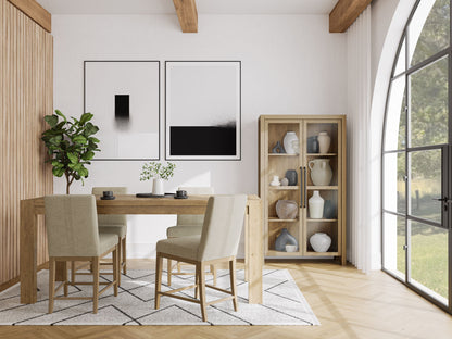 Davie - Gathering Height Dining Table - Light Brown