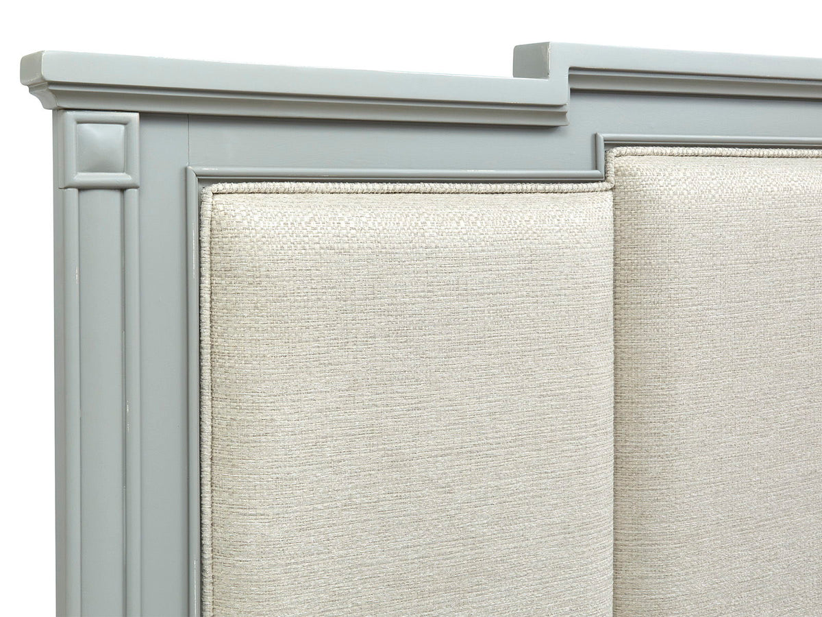 Glenbrook - Complete California King Panel Bed With Upholstered Headboard - Pebble