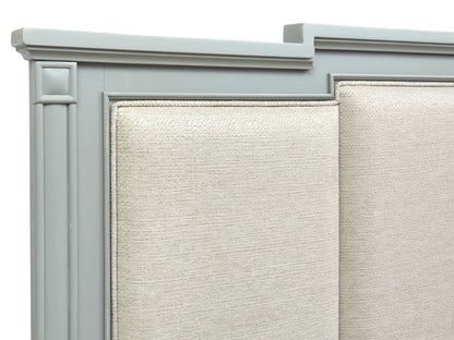Glenbrook - Complete California King Panel Bed With Upholstered Headboard - Pebble