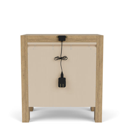 Davie - Wood One Drawer Nightstand - Light Brown